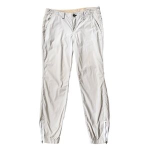 rag & bone Lightweight Cotton Pants with Elastic Hem, Ankle Zippers, Size 28